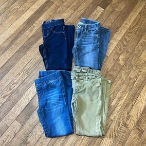 Stylish Denim and Khaki Pants Set